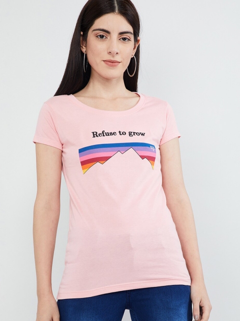 

max Women Pink Printed Top