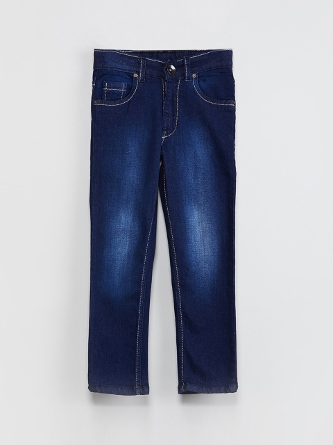 

max Boys Navy Blue Slim Fit Mid-Rise Clean Look Stretchable Jeans