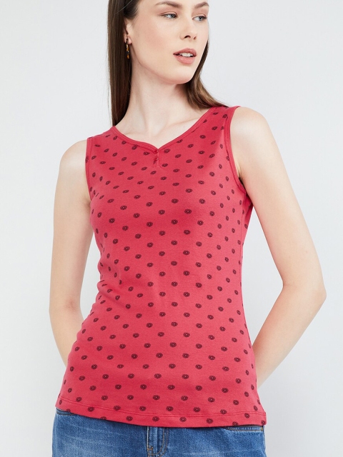 

max Women Red Printed Top