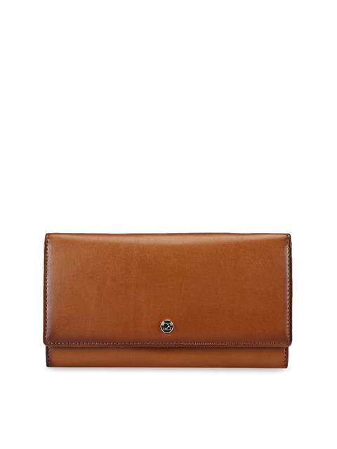 

Da Milano Women Tan Brown Solid Leather Two Fold Wallet