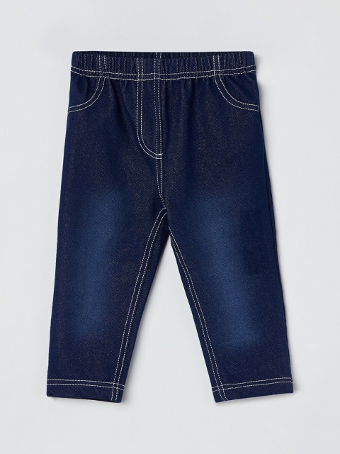 

max Girls Blue Faded Jeggings