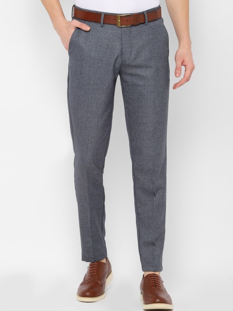 

Allen Solly Men Grey Slim Fit Solid Regular Trousers