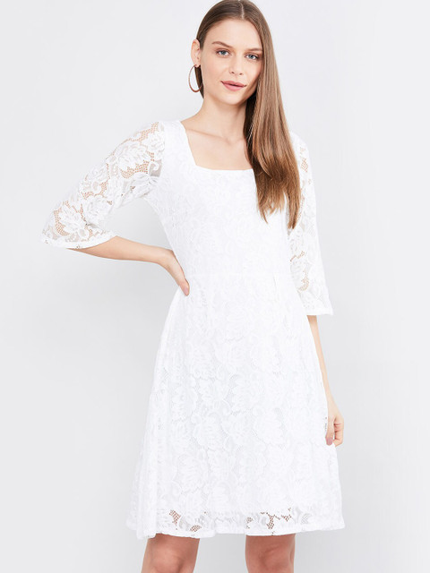 

max Women Off-White Solid Bodycon Dress