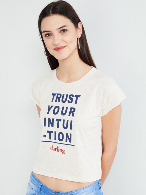 

max Women Beige Printed Top