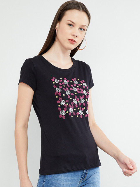 

max Women Black Printed Top