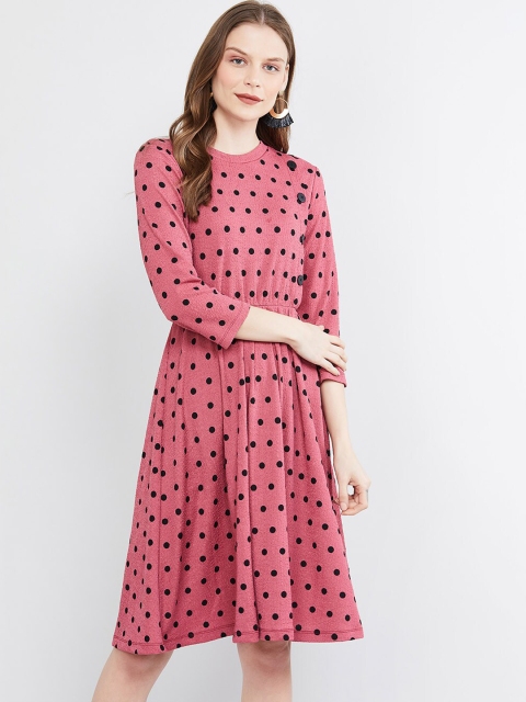 

max Women Pink Printed A-Line Dress