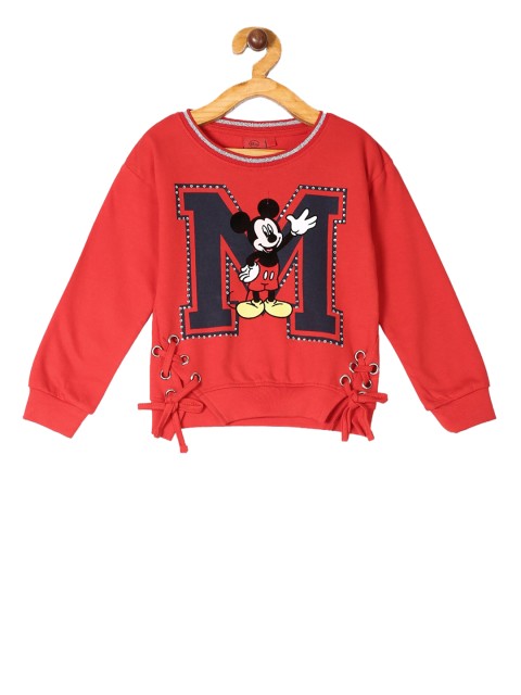 

Colt Girls Red & Black Solid Sweatshirt