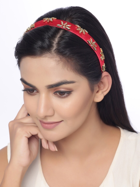 

Shoshaa Red Embellished Hairband