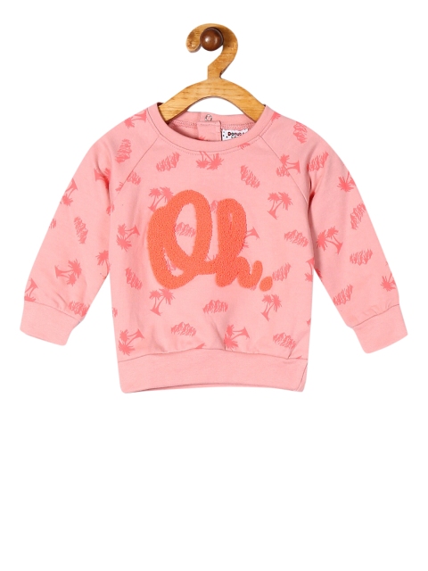

Donuts Girls Pink & Orange Printed Sweatshirt