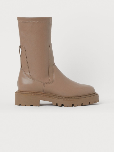 

H&M Women Beige Chelsea Boots