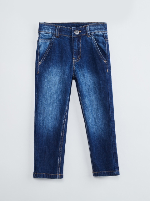 

max Boys Navy Blue Slim Fit Mid-Rise Clean Look Stretchable Jeans