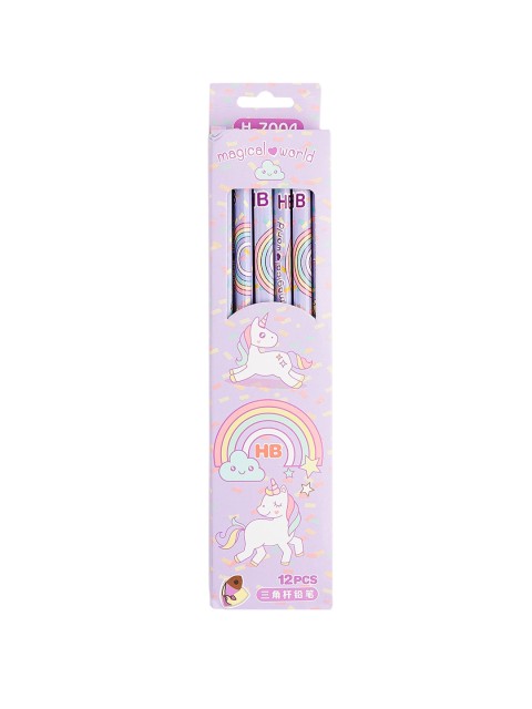 

ToniQ Kids Set of 12 Purple Unicorn Printed Pencils