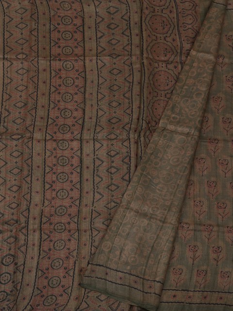 

Pothys Brown Printed Saree