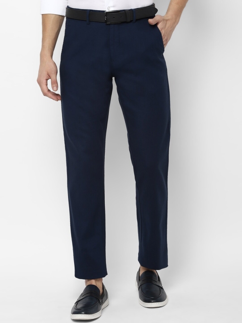 

Allen Solly Men Navy Blue Slim Fit Solid Regular Trousers