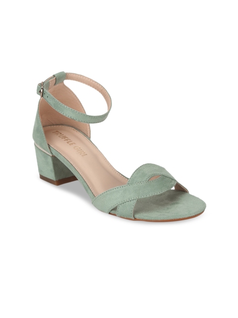 

Truffle Collection Women Sea Green Solid Sandals