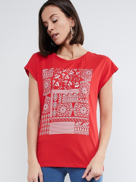

max Women Red Printed Top