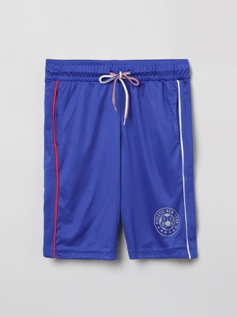 

max Boys Blue Solid Regular Fit Regular Shorts