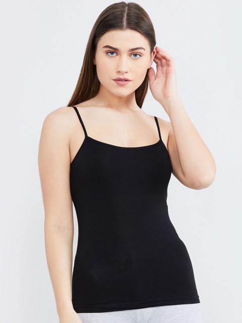 

max Women Black Solid Camisole NOOSCAMIBLACK