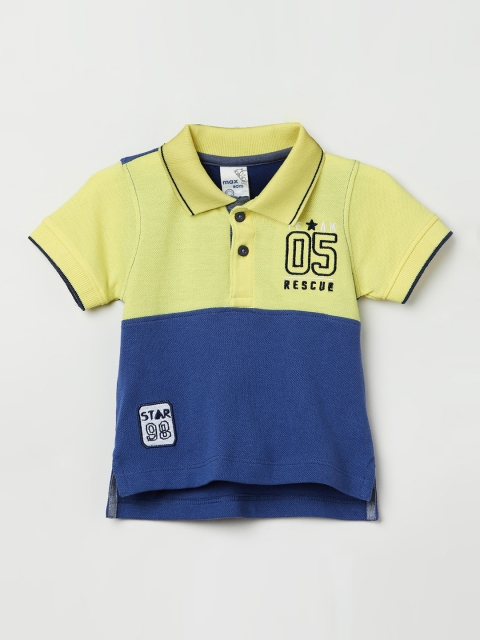 

max Boys Multicoloured Colourblocked Polo Collar T-shirt, Multi