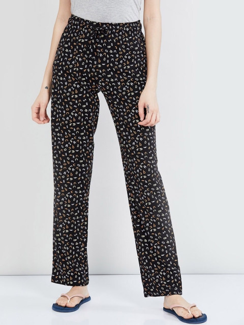 

MAX Women Black Printed Lounge Pants
