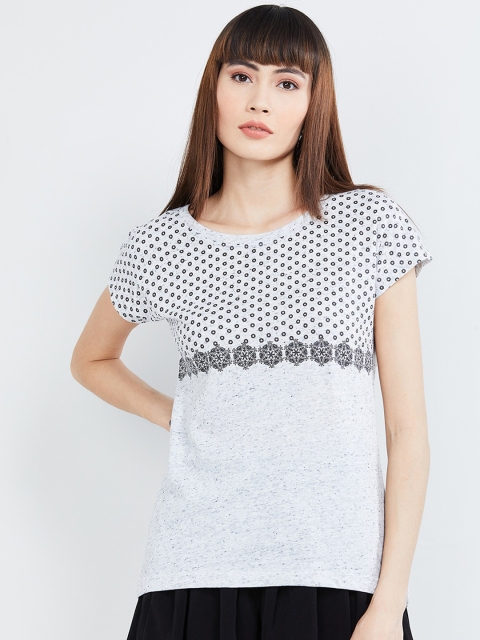 

max Women Grey Printed Top