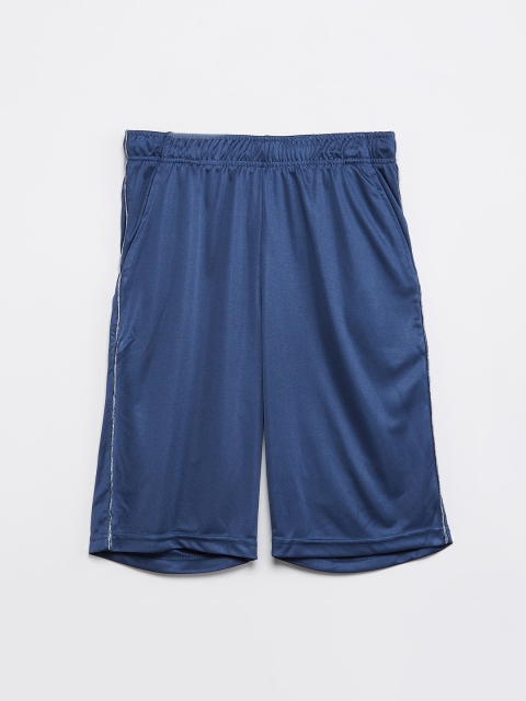 

max Boys Navy Blue Solid Regular Shorts
