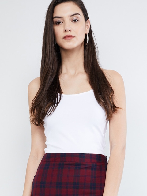 

max Women White Solid Camisole