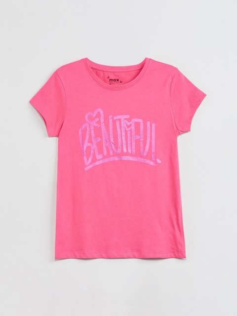 

max Girls Pink Printed Top