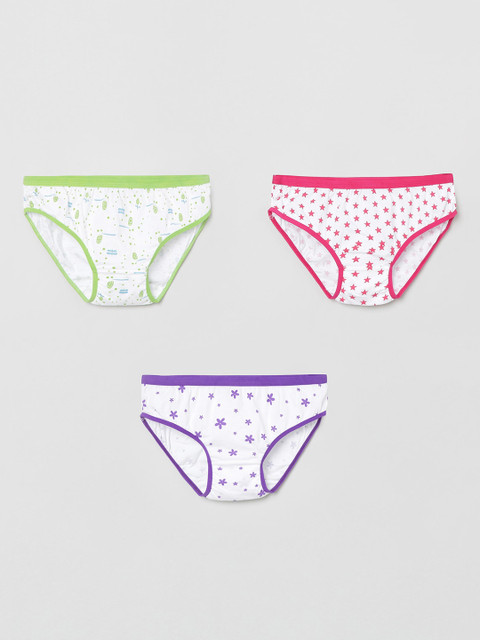 

max Girls Pack Of 3 Assorted Hipster Briefs NOS20MEIN07MULTI