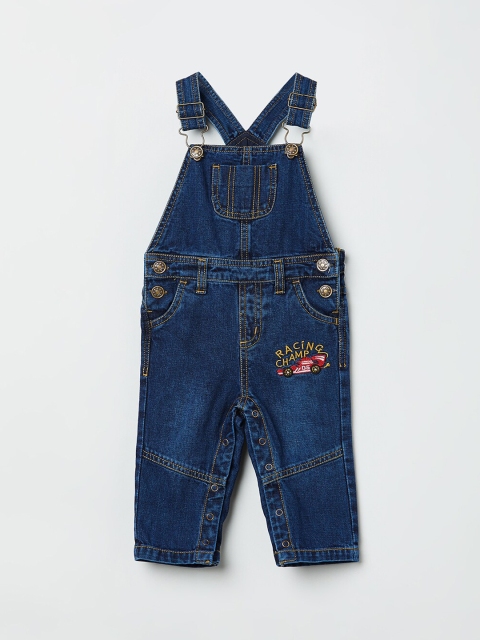 

max Boys Navy Blue Washed Dungarees