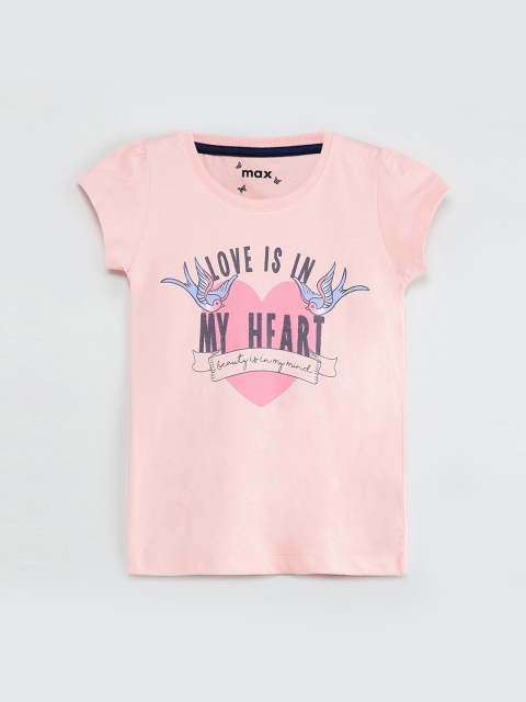 

max Girls Pink Printed Top