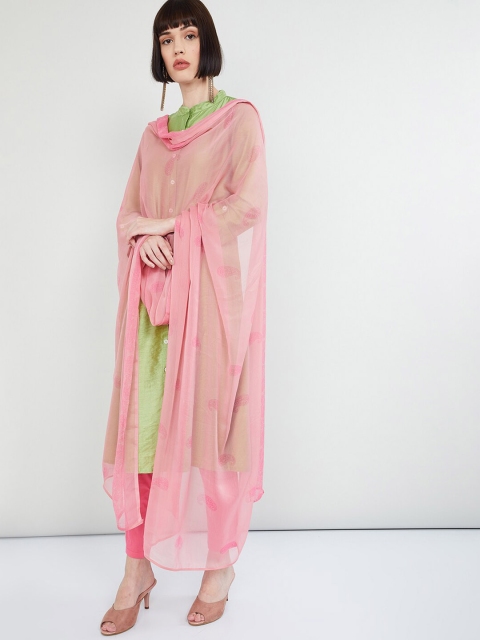 

max Pink Printed Dupatta
