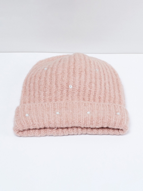 

max Women Pink Embellished Beanie
