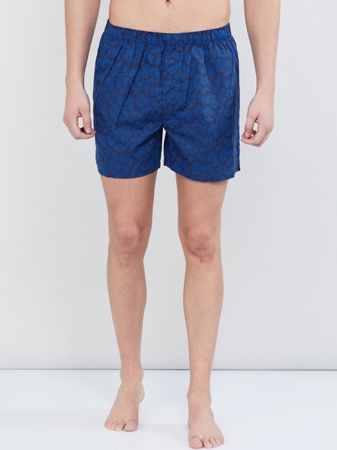 

max Men Blue Printed Boxers BGSU19BX03NAVY, Navy blue