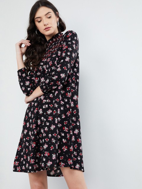 

max Women Black Printed A-Line Dress