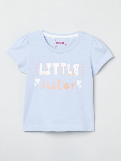 

max Girls Blue Printed Top