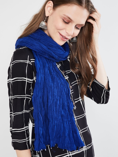 

max Blue Solid Dupatta