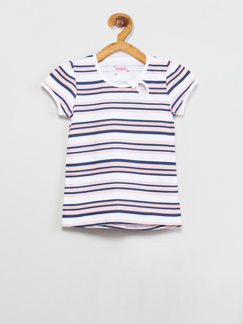 

max Girls White Striped Top