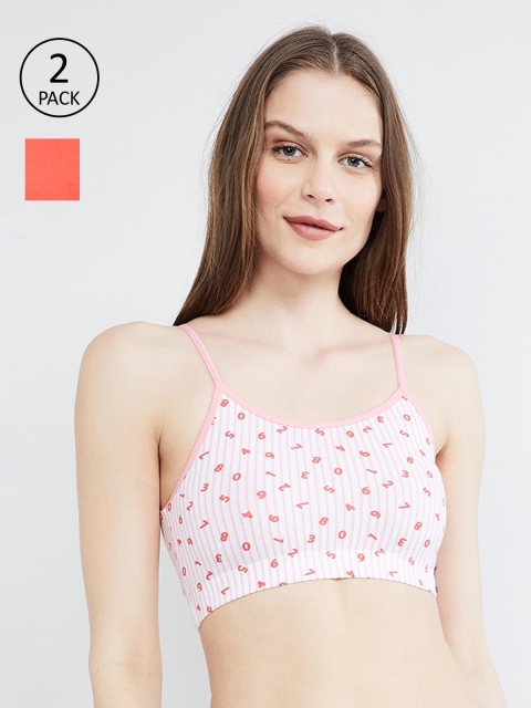 

max Pink Printed Non-Wired Non Padded Everyday Bra PA192PKCAMIBRA01