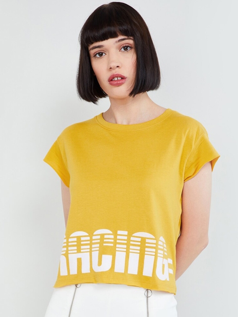 

max Women Yellow Solid Top