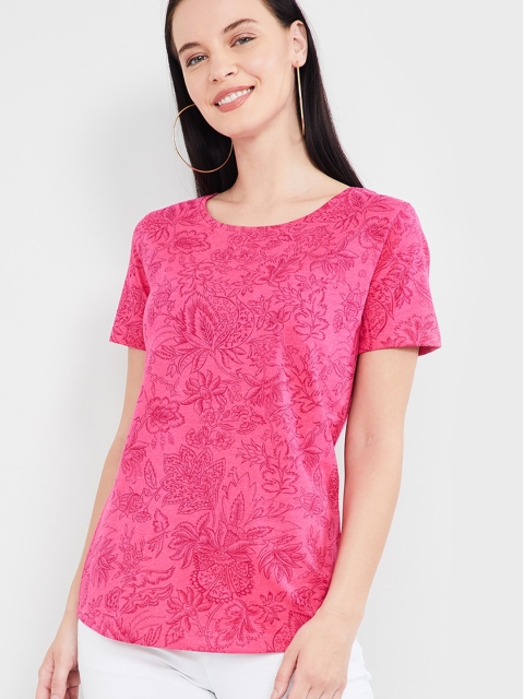 

max Women Fuchsia Pink Printed Top