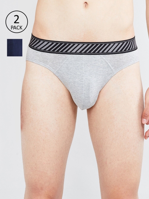 

max Men Pack Of 2 Solid Basic Briefs NOSMODBF01, Blue