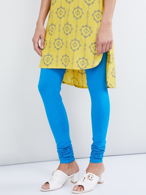 

max Women Blue Solid Churidhar