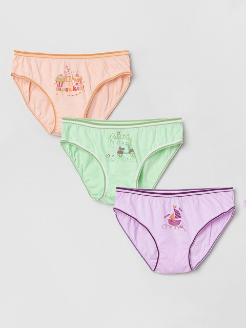 

max Girls Pack Of 3 Assorted Basic Briefs NOS19PEIN08