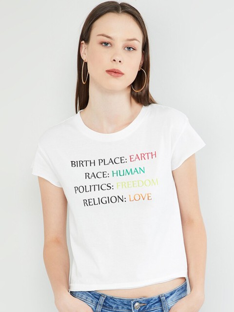 

max Women Off-White Printed Top