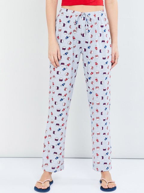 

max Women Grey Printed Lounge Pants