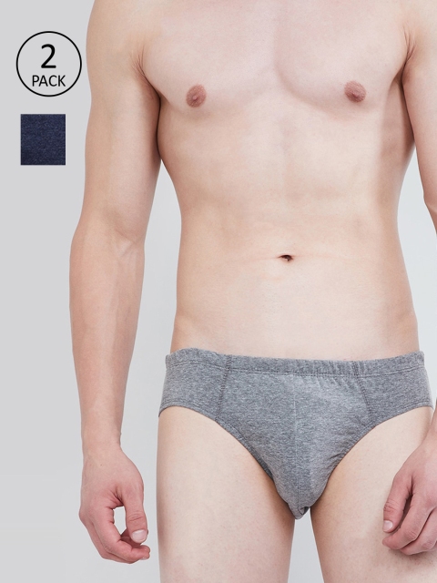 

max Men Pack of 2 Solid Basic Briefs NOSBFSR, Grey