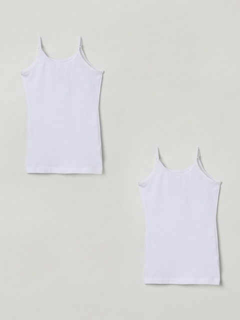 

max Girls Pack Of 2 White Solid Camisoles NOS19PCIN10MULTI