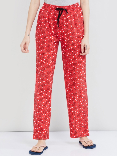 

max Women Red Printed Lounge Pant