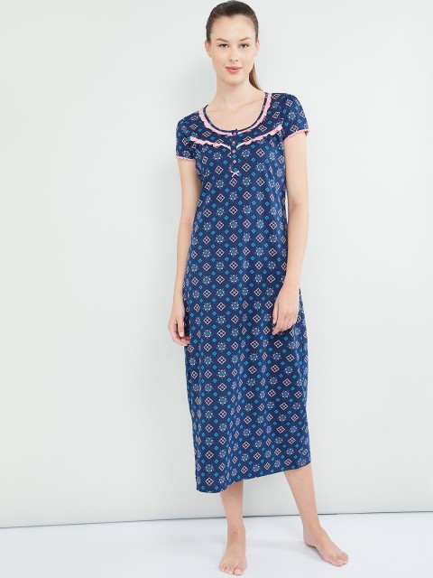 

max Blue Printed Nightdress